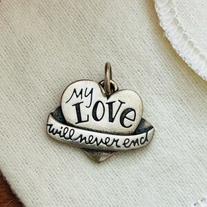 James Avery "My Love Will Never End" Heart Charm